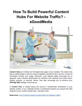 how to build powerful content hubs for website