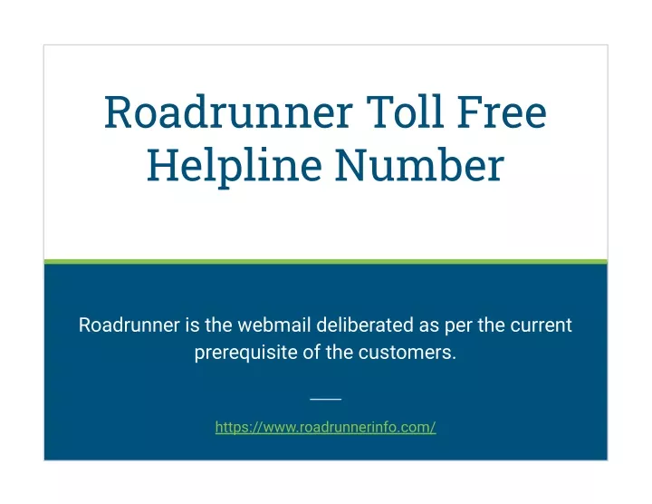 roadrunner toll free helpline number