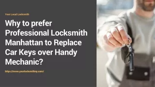 why to prefer a Professional locksmith over Handy Mechanic?