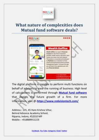 what nature of complexities does mutual fund