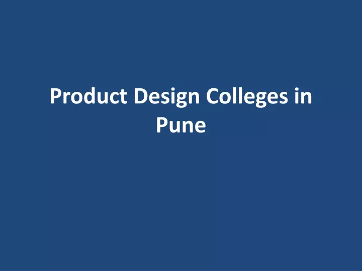 product design colleges in pune