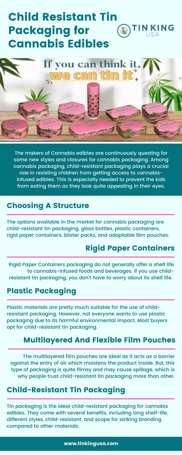 child resistant tin packaging for cannabis edibles