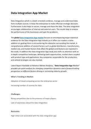 data integration app market