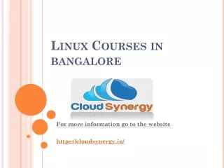 Linux Courses in bangalore