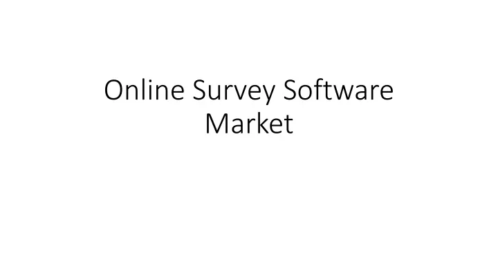 online survey software market