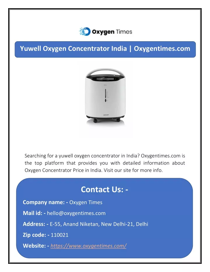 yuwell oxygen concentrator india oxygentimes com