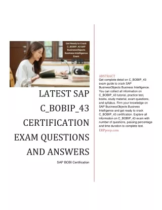 Latest SAP C_BOBIP_43 Certification Exam Questions and Answers