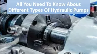 all you need to know about different types of hydraulic pumps