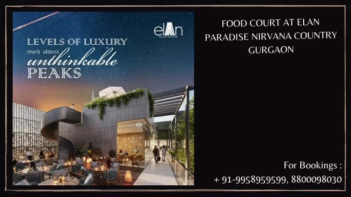 food court at elan paradise nirvana country