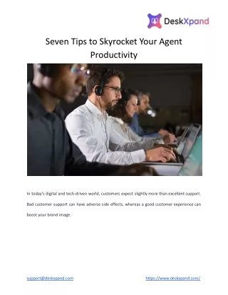 seven tips to skyrocket your agent productivity