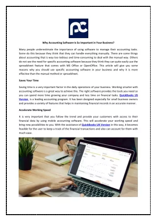 why accounting software is so important in your