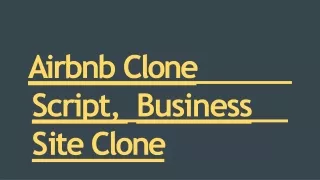 a irbnb clone script business s ite clone
