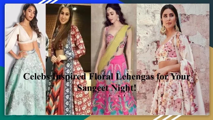 celebs inspired floral lehengas for your sangeet
