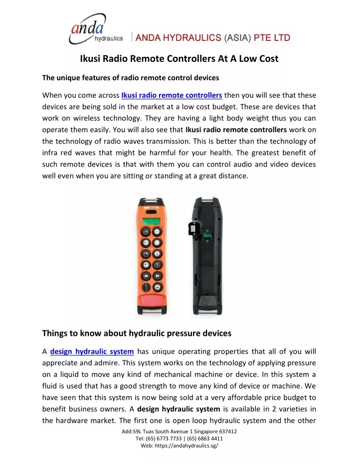 ikusi radio remote controllers at a low cost