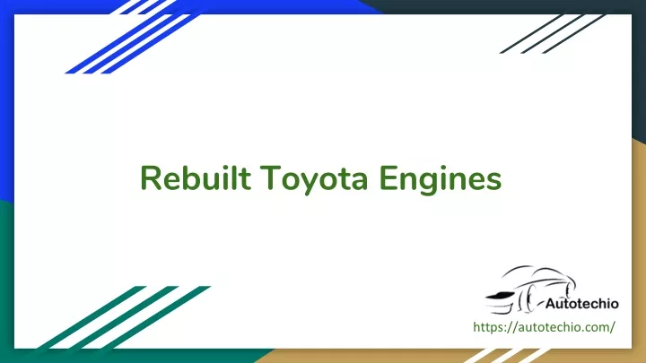 rebuilt toyota engines