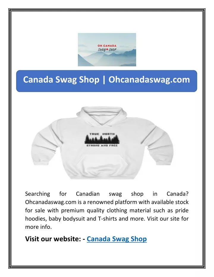 canada swag shop ohcanadaswag com