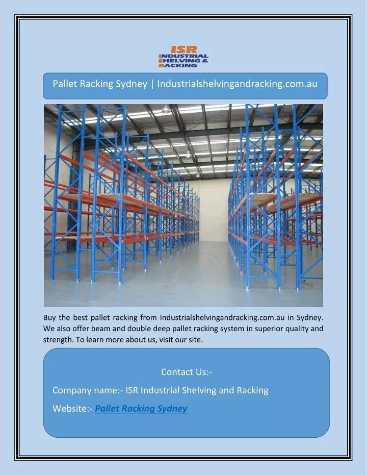 pallet racking sydney