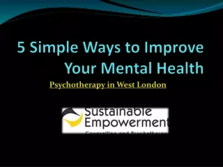 5 Simple Ways to Improve Your Mental Health