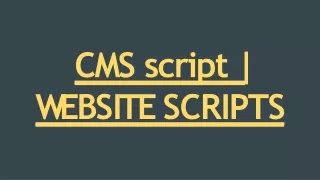 c m s script