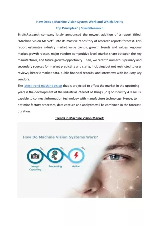 how does a machine vision system work and which