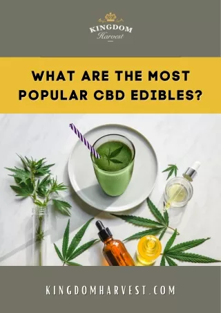What are the Most Popular CBD Edibles?