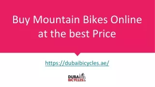 Buy Mountain Bikes online at the best Price
