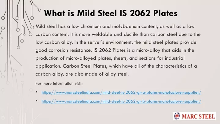 what is mild steel is 2062 plates