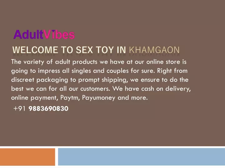 w elcome t o sex toy in khamgaon