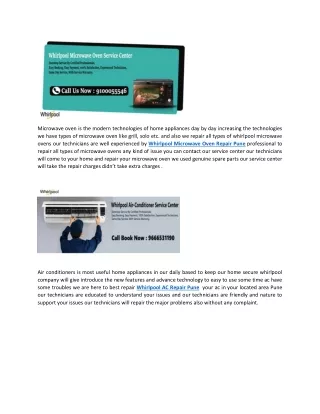Whirlpool Microwave Oven Repair Pune