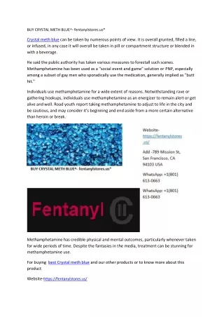 BUY CRYSTAL METH BLUE^- fentanylstores.us*