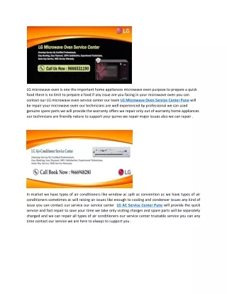 LG Microwave Oven Service Center Pune