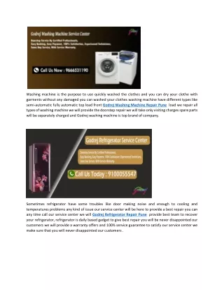 Godrej Washing Machine Repair Pune