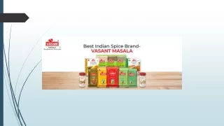 Vasant Masala- The Best Indian Masala Brand in the Market