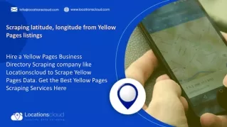 Scraping Latitude, Longitude From Yellow Pages Listings