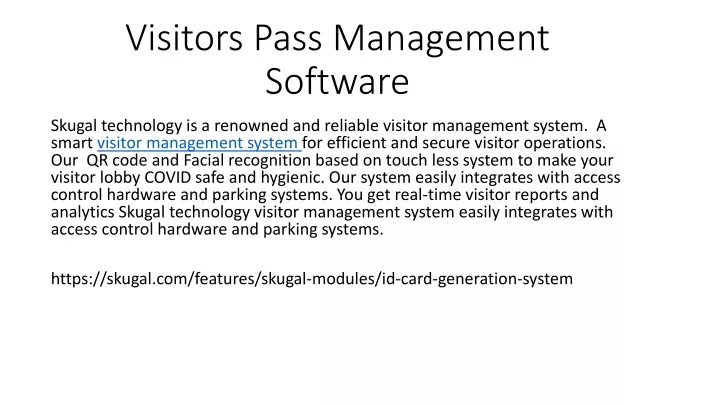 visitors pass management software