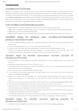 Mcafee.com/Activation | Steps For Mcafee Antivirus Setup & Installation With Act