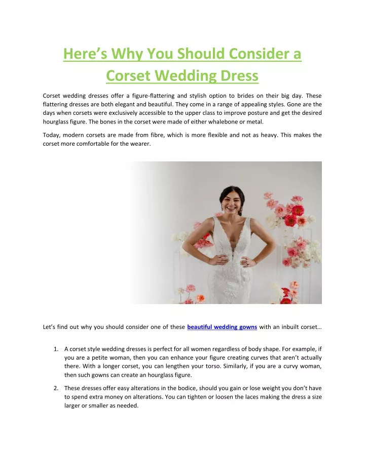 here s why you should consider a corset wedding