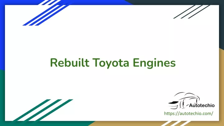 rebuilt toyota engines