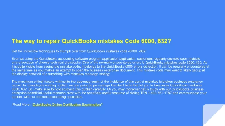 the way to repair quickbooks mistakes code 6000