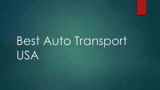 Best Auto Transport USA