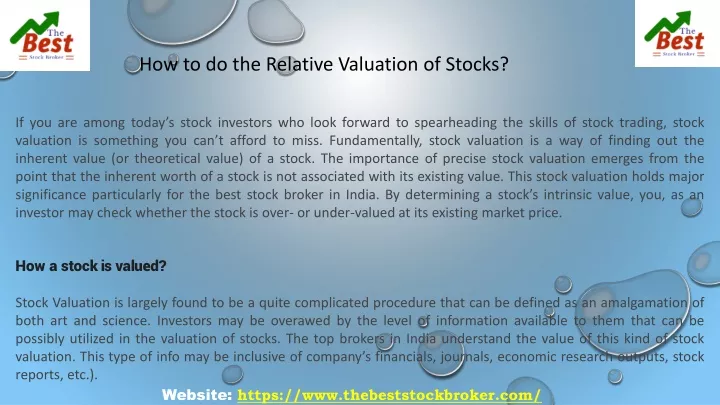 how to do the relative valuation of stocks