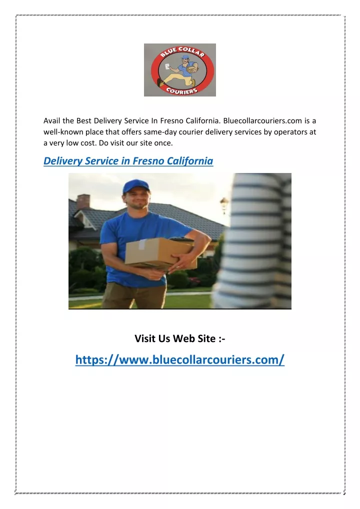 avail the best delivery service in fresno