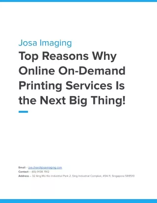 josa imaging top reasons why online on demand