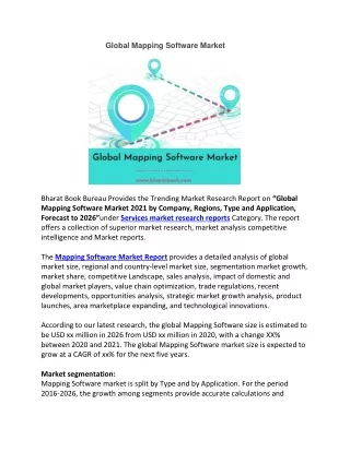 global mapping software market