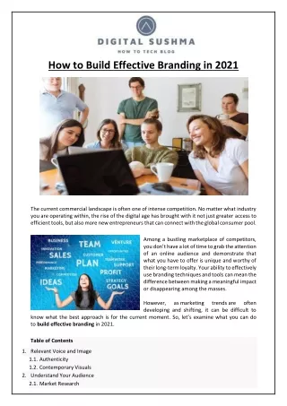 How to Build Effective Branding in 2021