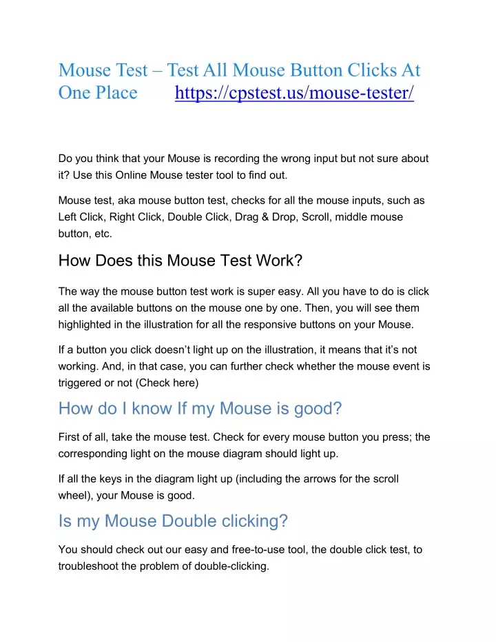 mouse test test all mouse button clicks