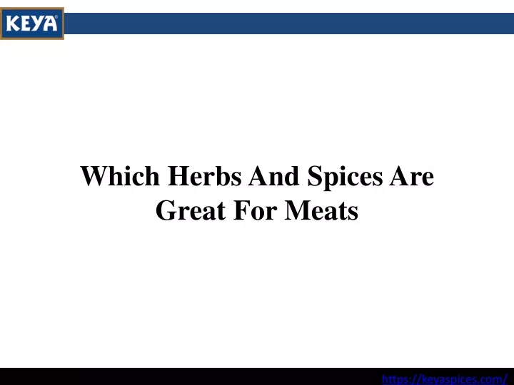 which herbs and spices are great for meats