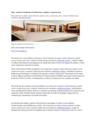 Ibiza - anuncios clasificados de habitación en alquiler, compartir piso-converted