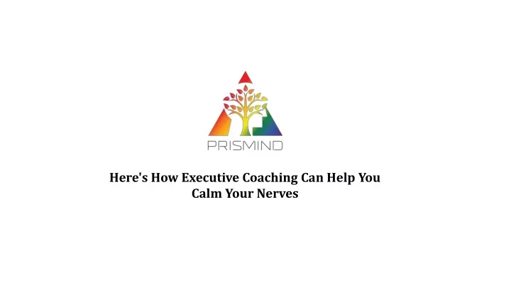 here s how executive coaching c an help y ou calm