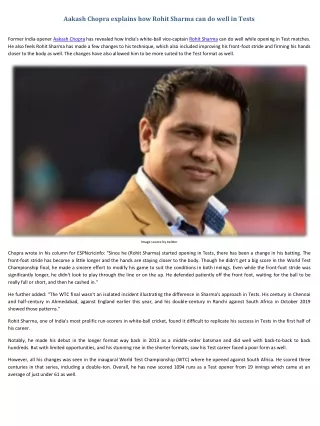 aakash chopra explains how rohit sharma